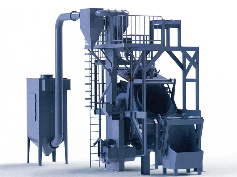 Inclined Drum Shot Blasting Machine